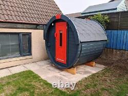 1,7m long Barrel Sauna (Ø 1.97 m) with Electric Heater