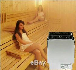 110V 304 Grade Stainless Steel Wet & Dry Sauna Heater Stove Spa Outer Controller