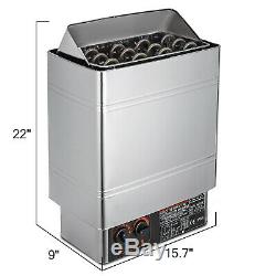 220V 6KW Stainless Steel Sauna Heater Stove Wet & Dry Internal Control Spa US