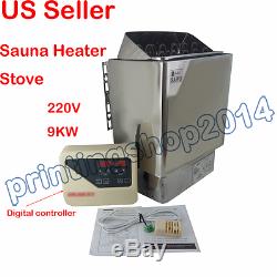 220V 9KW Electric Wet & Dry Sauna Heater Stove Outlet Digital Controller