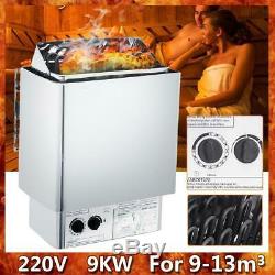 220V 9KW Sauna Heater Stove Stainless Steel WithOutter Controller Wet & Dry Sauna