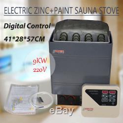 220V 9KW Sauna SPA Heater Stove Wet&Dry External Digital Controller Galvanizing