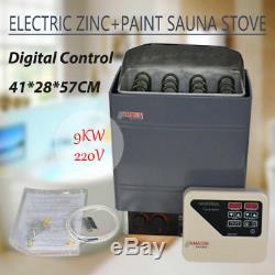 220V 9KW Wet&Dry Galvanizing Sauna Heater Stove External Digital Controller New