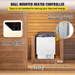 220V Sauna Heater 6/9KW Dry Steam Bath Sauna Heater Stove w External Controller