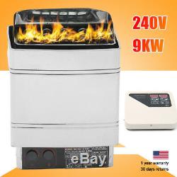 240V 9KW Electric Wet & Dry Sauna Heater Stove with Outer Digital Controller BIN