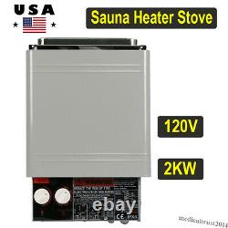 2KW 120V Sauna Heater Stove Dry Steam Shower Bath Internal Controller Home SPA