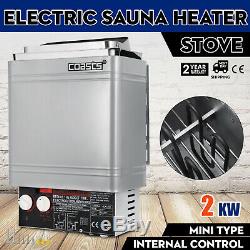 2KW Wet&Dry Sauna Heater Stove Internal Control Cozy Time Mode Easy Connection