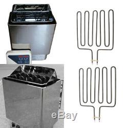 2Pc 3kW Wet Dry Sauna Heater Certified Stove for Spa Sauna Room Stainless Steel