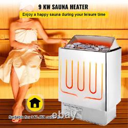 6-9 KW Stainless Steel Heater Stove for Sauna Room, Wall Controller Operated 220V