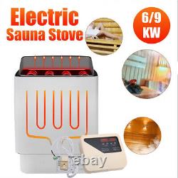 6-9KW Stainless Steel Sauna Stove Steam Room Heater for 9 -13 m³ Adjustable Temp