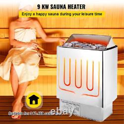 6-9KW Stainless Steel Sauna Stove Steam Room Heater for 9 -13 m³ Adjustable Temp