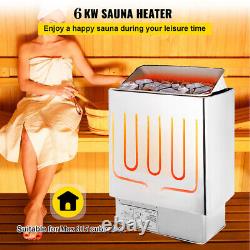 6 KW Sauna Heater Stove Dry Sauna Stove 220V External Control for Max. 317 cu. Ft