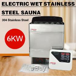 6KW 220V Electric Wet & Dry Sauna Heater Stove External Control Stainless Steel
