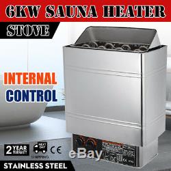 6KW 220V Sauna Heater Stove Wet & Dry Stainless Steel Internal Control Spa