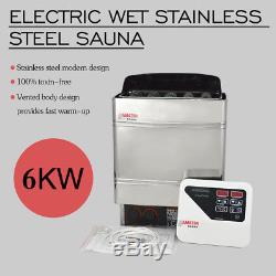 6KW 220V Stainless Steel Wet Dry Sauna Heater Stove External Digital Controller