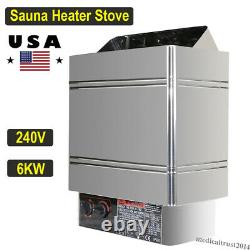 6KW 240V Sauna Heater Stove Dry Steam Bath Machine Internal Controller Home SPA