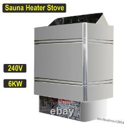 6KW 240V Sauna Heater Stove Dry Steam Bath Machine Internal Controller Home SPA