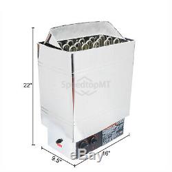 6KW Electric Sauna Heater Stove Wet Dry Stainless Steel External Control Spa