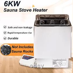 6KW Sauna Heater, 220V-240V Sauna Stove, Wet&Dry Sauna 50-60HZ, Free Shipping