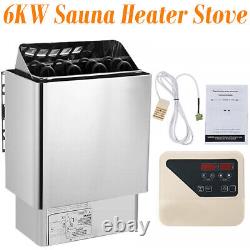 6KW Sauna Heater 220V-240V Wet & Dry Sauna Stove with External Digital Controller