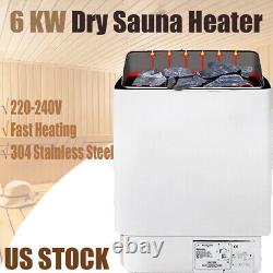 6KW Sauna Heater Stove Dry Sauna Stove External Control 220V for Max. 317cu. Ft