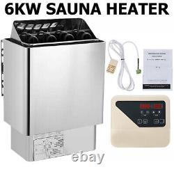6KW Sauna Heater Stove Dry Spa Sauna System External Control Aluminum Panel USA