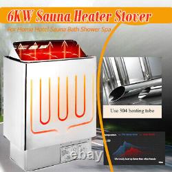 6KW Sauna Heater with Controller for 70-315 Cubic Feet Stainless Steel Sauna Stove