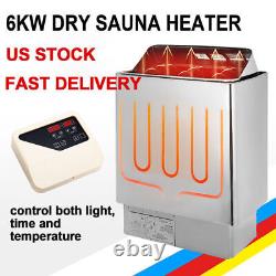 6KW Stainless Steel Sauna Heater Stove Wet & Dry, Digital Control, Free Shipping