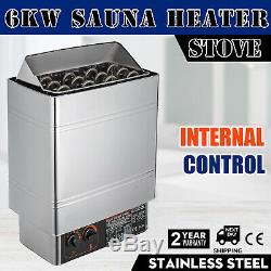 6KW Wet&Dry Sauna Heater Stove Internal Control Single Phase Anti-rust Home