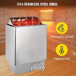 6KWith9KW SAUNA HEATER STOVE for HOME DRY SAUNA BATH SHOWER SPA @ Stainless Steel