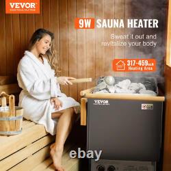 9KW 220V Electric Sauna Heater with Timer and Built-In Controls