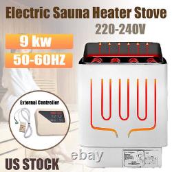 9KW 220V Electric Sauna Stove, Steam Bath Sauna Heater for Max. 460 Cubic Feet