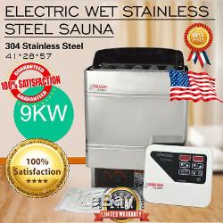 9KW Digital Sauna Heater Stove Wet & Dry Stainless Steel External Control 220V