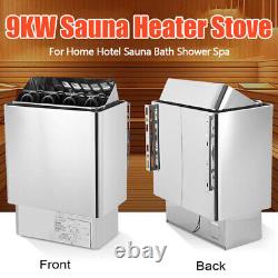 9KW Electric Sauna Heater Stove Fit 460 Cubic Ft Dry with Controller Digital 220V