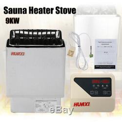 9KW Electric Sauna Heater Stove Wet Heating Dry Stainless Steel Spa With Control
