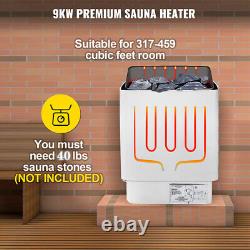 9KW Electric Sauna Stove, 220V Steam Bath Sauna Heater with Adjust Wall Controls