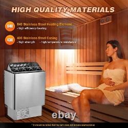 9KW Electric Sauna Stove, Steam Bath Sauna Heater Stove with Wall Controls, Adjust