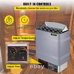 9KW Sauna Heater Stove Wet & Dry Stainless Steel Internal Control 220V SPA