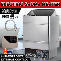 9KW Sauna Heater Stove Wet & Dry With Digital External Control Stainless Steel