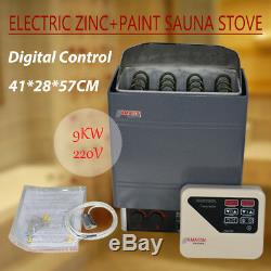 9KW Wet&Dry Sauna Heater Stove External Digital Controller Home Commercial Use