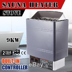 9KW Wet&Dry Sauna Heater Stove Internal Control Single Phase Power-saving Home