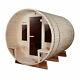 Barrel Sauna Pine Front Porch Electric Heater Stove 6 Person Outdoor 9kw Wet Dry