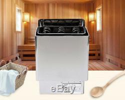 Electric Sauna Heater Stove with Outer Controller Deep Rock Tray 6KW 220V