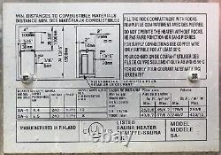 HARVIA Used Sauna Heater, Stones Included. Working. Got sm unit to make room