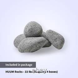 HUUM Combo -DROP Series 6.0kW Sauna Heater + Stones + UKU WIFI Glass Controller