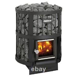 Harvia Legend 150 UL Certified Wood Burning Sauna Heater with Chimney Kit Stones