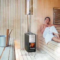 Harvia M3 Wood Burning Finnis Sauna Steel Heater Chimney Kit with Sauna Stone