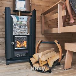 Harvia M3 Wood Burning Finnis Sauna Steel Heater Chimney Kit with Sauna Stone