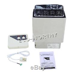 NEW 220V Stainless Steel Wet & Dry Sauna Heater Stove Spa Outer Controller