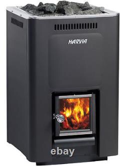 NEW! Harvia 36 Wood burning Sauna Heater, Free Eucalyptus (Stones Included)